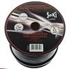 SeKi Cavo per altoparlante rotondo, 2 x 4,0 mm², nero, bobina da 100 m, cavo di installazione CCA -PA