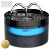 DOOOB Fontanella per Gatti, 2.1L/71oz Fontana per Gatti | Automatico Fontanella Gatto con Luce a LED e Pompa Ultra Silenziosa, Fontana per Gatto con 6 Filtris e 6 Spugnes
