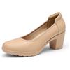 DREAM PAIRS Scarpe con Tacco Largo Eleganti Comode da Donna Décolleté con Tacco Alto Classico Décolleté in PU da Lavoro,Size 36,Blu/Blu Marino,SDPU2230W-E