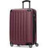 HAUPTSTADTKOFFER - Spree - Valigia Trolley rigido ABS TSA 4 ruote, 65 cm, 74 litres, Borgogna