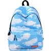 FORRICA Zainetto Donna Moda Zaino Scuola Ragazze Adolescente Zaini Universita Zaino Porta PC Casual Daypack Donna Borsa da Viaggio Nuvole