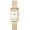 Breil, Collezione Alizee, Orologio Donna Solo Tempo, Cassa Rettangolare in Acciaio Silver con Cristalli, Quadrante Bianco Opaco, Bracciale Mesh, Chiusura a Scorrimento, Cassa 17 x 26 mm