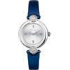 Breil, Collezione Jade, Orologio Donna Solo Tempo in Acciaio Lucido, Quadrante Bianco e Indici con Cristalli, Cinturino in Vera Pelle Satinata, Chiusura ad Ardiglione, Cassa Tonda 24mm