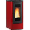 EXTRAFLAME Stufa a pellet ventilata Dahiana 5.0 EVO Bordeaux - 1295100