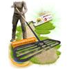 WISEandGREEN Raschietto per prato con angoli arrotondati, per la cura delicata del prato, in acciaio inox, per la sabbia del prato, attrezzi da giardino di alta qualità