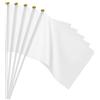 PATIKIL 20pz Mini Bandierine, Bandiere Bianche da Gioco Bandiere Bianche Solide Piccole Mini Bandierine Su Bastone, Decorazioni per Feste per Giochi, Compleanni, Carnevale