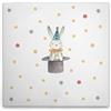 A.S. Création WTD DD129386 - Stampa su tela per cameretta dei bambini, motivo: coniglietto magico, multicolore, 40 x 40 cm, colore: Blu
