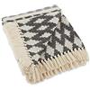 DII California Casual, Colby Southwest Woven Throw, Black & Gray, 50x60