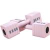 SPORTNOW Set 2 Manubri Pesi Quadrati e Antiscivolo da 5 kg con Piastre Rimovibili, in Acciaio e ABS, 32x9x9 cm, Rosa | Aosom Italy
