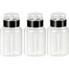 VASANA 3 flaconi dispenser a pompa da 192,8 g, con chiusura a pressione, per smalti, struccanti, liquidi, per casa, cucina, salone, cosmetici, 200 ml