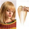 RUNRAYAY Clip in frangia, toppers per capelli a copertina 3d 360 ° per donne con capelli diradellati, clip da 10 pollici di clip pezzi per donne usura quotidianamente, dorato