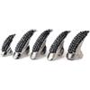 QUUPY 5 PZ Punky Finger Claw Nail Anelli Talon Ring Gothic Gioielli Cosplay Nail Tips