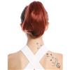 WIG ME UP - N869-V-350 Toupet Coda di cavallo Corti Lisci Rosso Rame 20 cm