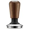 Sage - The Force Gauge Tamper 58mm - Pressino Autolivellante per Espresso - Pressione Costante, Compatibile con Portafiltro 58mm delle Macchine da Caffè - Legno di Noce Premium