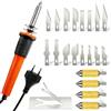 lvifloae Taglierina Termica Multifunzione Kit per Taglio e Incisione con 16 Lame Riscaldate 4 Manicotti Supporto in Metallo e Stencil per Fai da Te Modellismo Pittura su Tessuto e Crafts