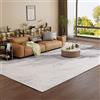 Vamcheer Tappeto Salotto Pelo Corto - Astratto Design Moderni Tappeti Soggiorno,Tappeto Camera da Letto lavabile,Decoration salon y casa, Tappeti Grandi Antiscivolo Morbido,Grigio chiaro 300x400 cm