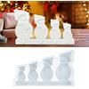 MplehDa Stampi in silicone, stampi in silicone per Natale, pupazzo di neve, gesso per colata, stampi in resina fai da te Natale, stampi in silicone, stampi per gesso per colata, stampi in resina epossidica