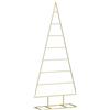 vidaXL Albero di Natale in Metallo con Supporto Oro 125 cm, Albero di Natale in Metallo, Decorazione Festiva per Interni, Pezzo d'arredo Elegante, Tocco stagionale per casa