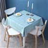 FANSU Tovaglia Cerata Quadrato Rettangolare, Stile Plaid Tovaglia Plastificata PVC Impermeabile Antimacchia Copritavolo per Feste Compleanno Giardino Esterno Cucina (Azzurro,140x140cm)