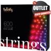 TWINKLY Luci di Natale LED RGB BT+Wifi Controllabili e Personalizzabili con APP SMARTPHONE KIT 600 LED Prolungabili