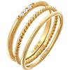 Elli Anello da donna Stacking Basic, set da 3 pezzi con zirconi in argento sterling 925