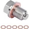 SYCSYH Tappo Di Scarico Dell'Olio Magnetico Dado Di Scarico Della Coppa Magnetica M14 x 1.5 Tappo Scarico Olio Motore con Rondella Di Schiacciamento in Rame Per Tutti Gli Altri Modelli Di Auto