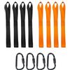 Lyivisk 8 Cinghie di Fissaggio 405x35 mm con 4 Moschettoni a Vite, Cinghie da Ancoraggio per Moto 1000 kg, Asola di Fissaggio per Moto, Auto, Campeggio