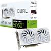 ASUS Dual NVIDIA GeForce RTX 5060 Ti OC Edition, Scheda Grafica da 16GB GDDR7, 128 Bit, PCIe 5.0, Ventole Axial-Tech, 1 HDMI 2.1, 3 DisplayPort 2.1, GPU Tweak III, Bianco, DUAL-RTX5060TI-O16G-WHITE