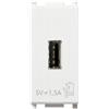 VIMAR Presa USB Vimar Plana 5V 1,5A Bianca 14292 - Ricarica Rapida e Sicura per Smartphone e Tablet