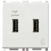 VIMAR Caricatore USB Doppio Vimar Plana 5V 2,1A - Ricarica Rapida per Smartphone e Tablet - SKU: [inserire codice SKU] - Bianco