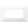 Vimar Plana Placca 4 Moduli Bianco RAL 9016 - Materiale Termoplastico - SKU 14654.01