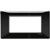 Vimar Plana Placca 4 Moduli Nero 14654.05 - Design Moderno in Tecnopolimero Resistente