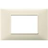 VIMAR Placca Vimar Plana 3 Moduli Beige 14653.03 - Design Elegante in Tecnopolimero Resistente