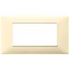 VIMAR Placca Vimar Plana 4 Moduli Crema 14654.04 - Design Elegante, Facile Installazione, Resistente