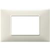 Vimar Plana Placca 3 Moduli 14653.06 Bianco Granito, Tecnopolimero Resistente, Design Moderno