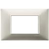 Vimar Plana Placca 3 Moduli Nichel Opaco - Codice SKU 14653.21, Elegante e Facile da Installare