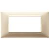 VIMAR Placca Vimar Plana 4 Moduli Champagne Opaco 14654.22 - Design Elegante e Funzionale