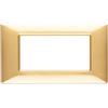 VIMAR Placca Vimar Plana 4 Moduli Oro Lucido 14654.24 - Design Elegante in Tecnopolimero