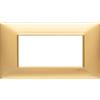 Vimar Plana Placca 4 Moduli Oro Opaco 14654.25 - Elegante, Resistente e Compatibile con Base Vimar 14614