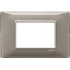VIMAR Placca Vimar Plana 3 Moduli Cenere 14653.40 - Design Elegante, Resistente in Tecnopolimero