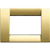VIMAR Placca Classica 3M Oro Lucido - Codice SKU 16733.32, Design Elegante e Facile Installazione