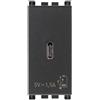 VIMAR Alimentatore USB C VIMAR 5V 1,5A Grigio - Ricarica Rapida per Smartphone e Tablet - SKU 19292.C