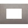 VIMAR Placca Classic 3M Titanio Matt Elegante e Resistente - SKU 19653.04, 3 Moduli, Facile Installazione