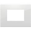 VIMAR Placca Classic 3M Polar 19653.06 - Design Elegante in Metallo per 3 Moduli, Facile Installazione