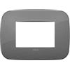 VIMAR Placca Round 3M Ardesia, Metallo Elegante, Codice SKU 19683.22, Design Funzionale per Interni