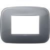 VIMAR Placca Round 3M Reflex Grigio FumÃ¨ - SKU 19683.61, Design Elegante e Versatile, Facile Installazione