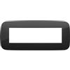 VIMAR Placca Round 7M Nero - Design Elegante e Moderno, SKU 19687.81, Materiale Resistente