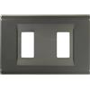 FEB Placca Click 2F Grigio Scuro FEB 2582/GS - Tecnopolimero Resistente, Design Moderno e Facile Installazione