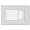 FEB Placca Click Schuko+1P Bianco FEB 2588/WH - Tecnopolimero Resistente, Installazione Facile, Eleganza Moderna