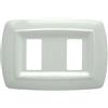 FEB Placca Tondo\' 2 Posti Bianca FEB 2592/WH - Design Elegante, Facile Installazione, Tecnopolimero Resistente